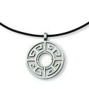 Greek Key Necklace in Stainless Steel