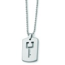 Key Cut Out Necklace in Tungsten