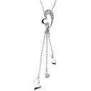 Diamond Heart Necklace in 14k White Gold (0.1 Ct. tw.) (0.1 Ct. tw.)