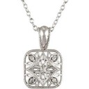 Diamond Fashion Necklace in Sterling Silver (0.05 Ct. tw.) (0.05 Ct. tw.)