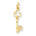 On Key Charm in 10k Yellow Gold