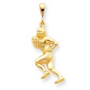 Football Player Charm in 10k Yellow Gold