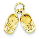 Baby Shoes Charm in 14k Yellow Gold