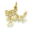 Baby Girl Charm in 14k Yellow Gold
