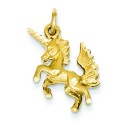 Dancing Unicorn Charm in 14k Yellow Gold