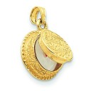 Birthday Cake Candle Inside Pendant in 14k Yellow Gold