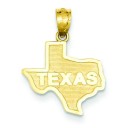 State Of Texas Pendant in 14k Yellow Gold