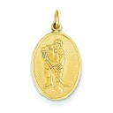 Hockey Player Charm in 14k Yellow Gold