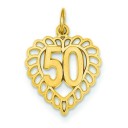 In Heart Charm in 14k Yellow Gold