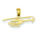 Helicopter Pendant in 14k Yellow Gold