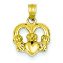 Claddagh Pendant in 14k Yellow Gold