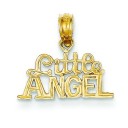 Little Angel Pendant in 14k Yellow Gold