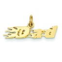 Flaming Dad Charm in 14k Yellow Gold