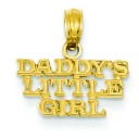 Daddy Little Girl Pendant in 14k Yellow Gold