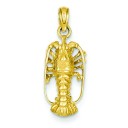Lobster Pendant in 14k Yellow Gold