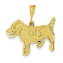 Jack Russell Terrier Dog Pendant in 14k Yellow Gold