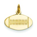 Football Charm in 14k Yellow Gold