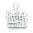 Daddy Little Girl Charm in Sterling Silver