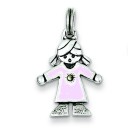 Girl Charm in Sterling Silver
