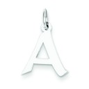 Small Artisan Block Initial A Charm in Sterling Silver