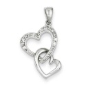 Heart CZ Pendant in Sterling Silver