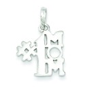 Number One Mom Pendant in Sterling Silver