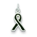 Green Awareness Charm in Sterling Silver