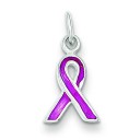 Pink Awareness Charm in Sterling Silver