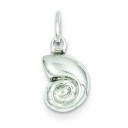 Puffed Shell Charm in Sterling Silver