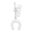 Luck Horseshoe Pendant in Sterling Silver