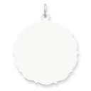Engraveable Disc Charm in Sterling Silver