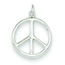 Peace Sign Charm in Sterling Silver