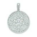 Big Pave CZ Pendant in Sterling Silver