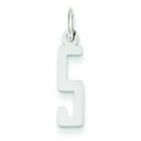 Small Elongated Charm in 14k White Gold