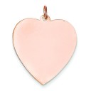 Heart Disc Charm in 14k Rose Gold