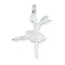 Ballerina Charm in 14k White Gold