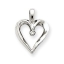 Diamond Heart in 14k White Gold 