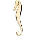 Sea Horse Brooch Pendant in 14k Yellow Gold