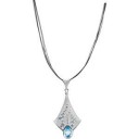 Fashion Pendant Or Necklace For Pear Center in Platinum