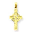 Reversible God Is Love Celtic Cross in 14k Yellow Gold