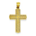 Textured Cross in 14k Yellow Gold