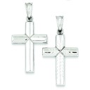 Rhodium Plated Cross in Sterling Silver