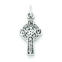 Antiqued Celtic Cross Charm in Sterling Silver