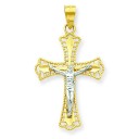 Diamond-Cut Crucifix Pendant in 10k Yellow Gold