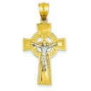 INRI Celtic Crucifix in 14k Two-tone Gold