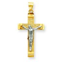 INRI Crucifix in 14k Two-tone Gold