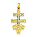 Cara Vaca Crucifix in 14k Two-tone Gold