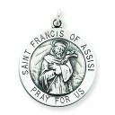 St Francis of Assisi Medal in Sterling Silver