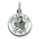 Sacred Heart of Mary Medal in Sterling Silver