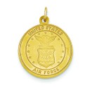 US Air Force St Christopher Medal in 14k Yellow Gold